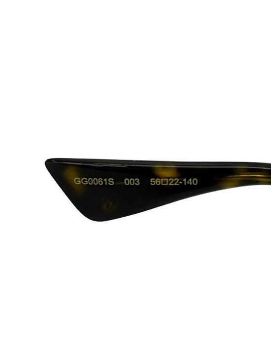 GUCCI GG0061S Dark Gray Gold Multi Plastic Hardware Sunglasses
